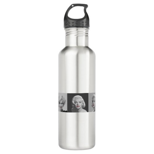 CON18BWRD Marilyn Trio Red Lips Blue Eyestif Stainless Steel Water Bottle