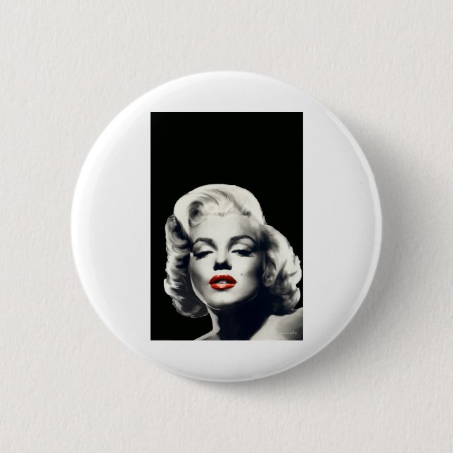 CON24BW-V4 Red Lips Marilyn IN BLACK.tif Button (Front)