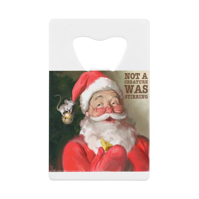 CON31 Santa 1 Stirring.tif Credit Card Bottle Opener (Front)