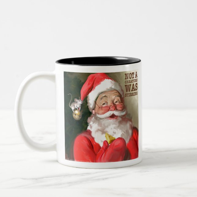 CON31 Santa 1 Stirring.tif Two-Tone Coffee Mug (Left)