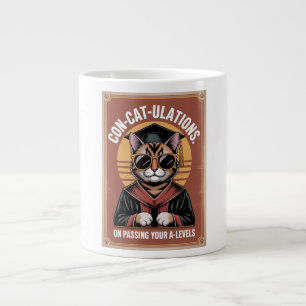“Con-Cat-ulations” A-Level success 1970s- Cat Giant Coffee Mug