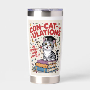  “Con-cat-ulations” A-Level success  Insulated Tumbler