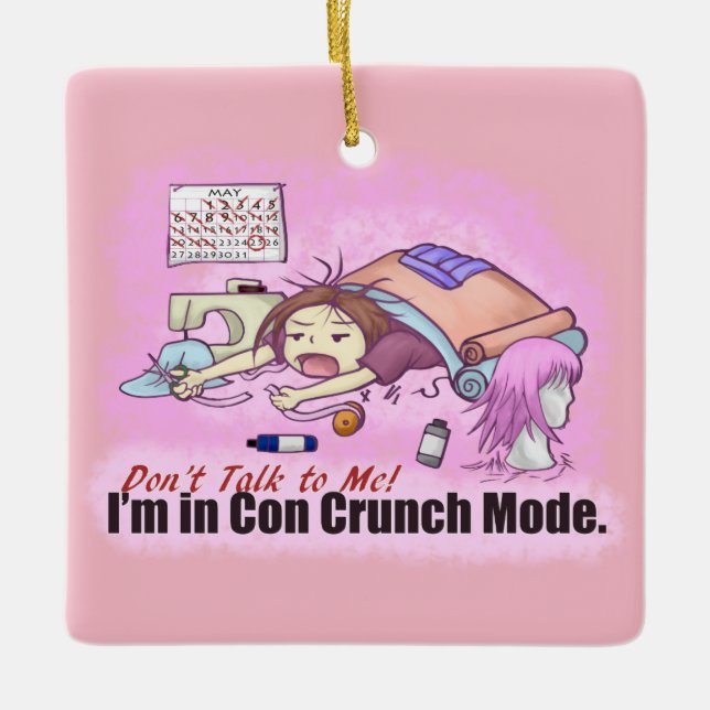 Con Crunch Ceramic Ornament (Front)