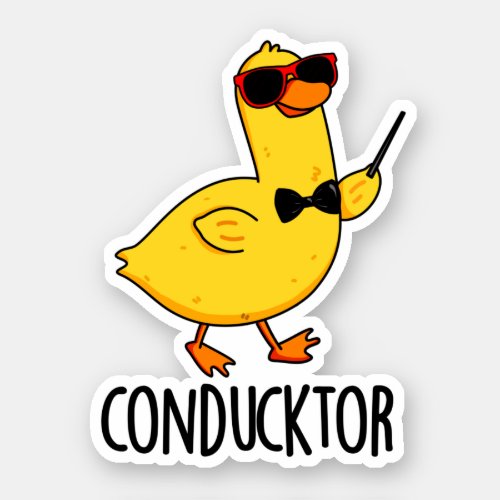 Con_duck_tor Funny Duck Pun Sticker