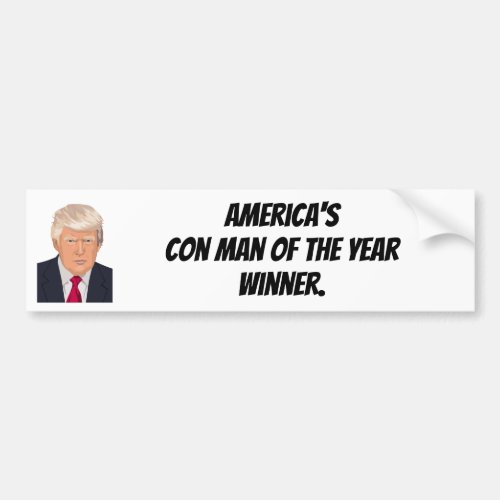 Con Man Of The Year Winner Bumper Sticker