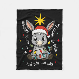 Con Mi Burrito Sabanero Mexican Tuki Tuki Latino X Fleece Blanket