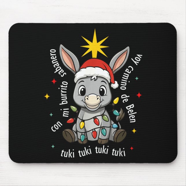Con Mi Burrito Sabanero Mexican Tuki Tuki Latino X Mouse Pad (Front)