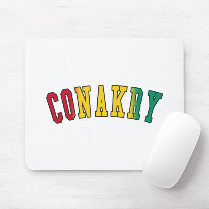 Conakry in Guinea National Flag Colors Mousepad