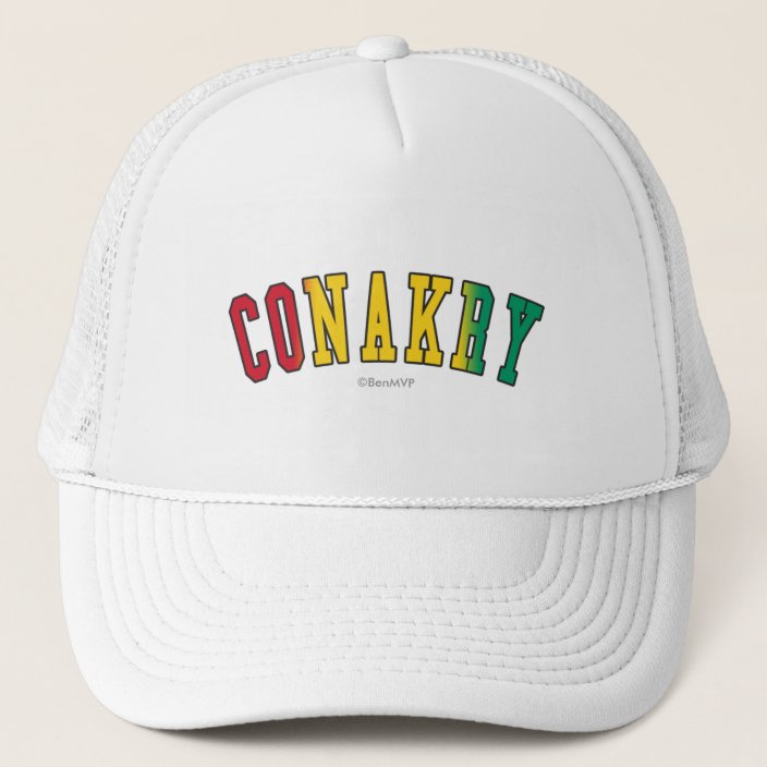 Conakry in Guinea National Flag Colors Trucker Hat
