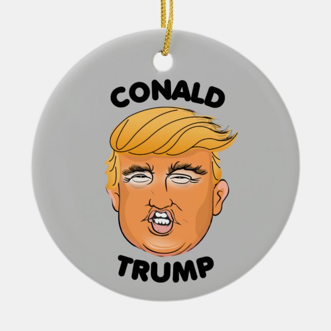 CONALD TRUMP CERAMIC ORNAMENT (Front)