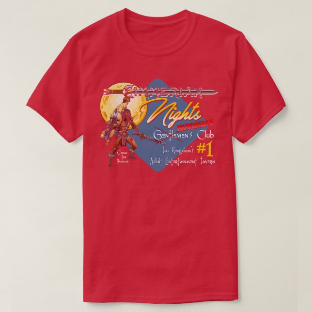 Conan and Cimmerian Nights Barbarian Club T-Shirt (Design Front)