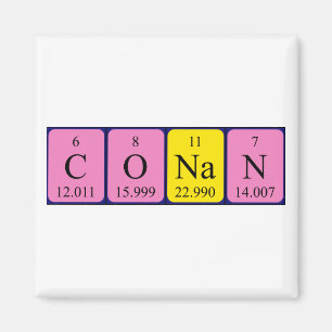 Conan periodic table name magnet