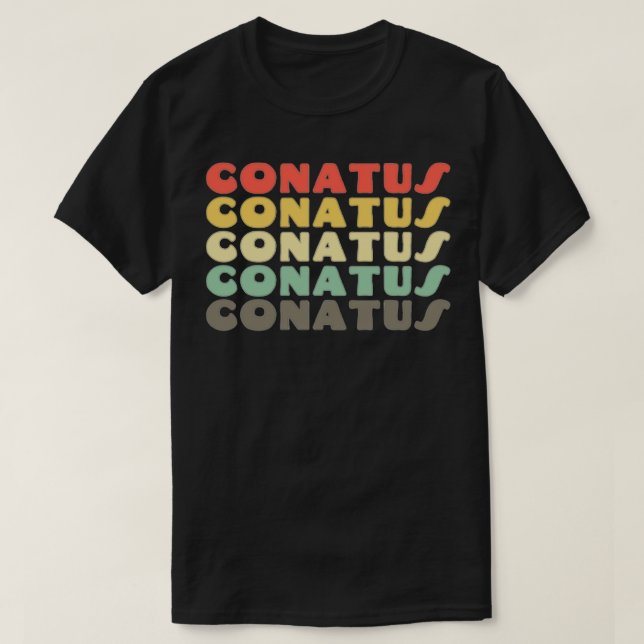 Conatus Baruch Spinoza T-Shirt (Design Front)
