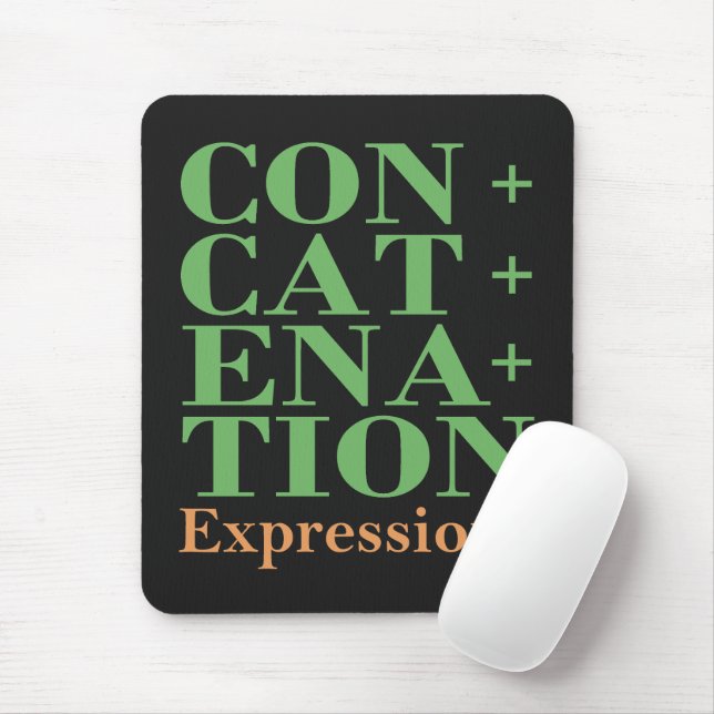 Concatenation Expressions in Cobol Programming Mouse Pad (With Mouse)