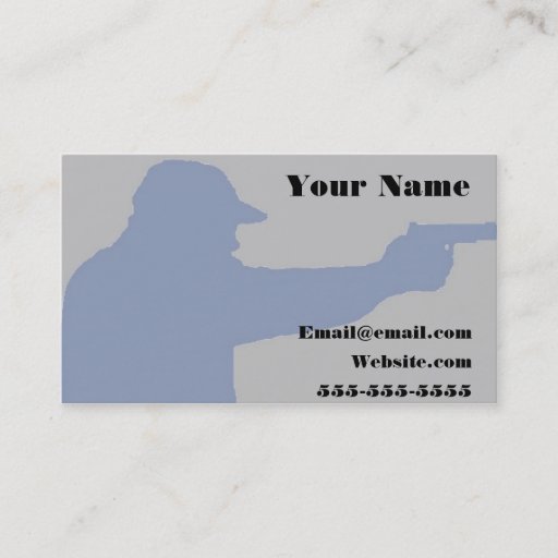 Customizable conceal class firearm business card