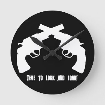 Concealed Carry Products Round Clock by GreenCannon at Zazzle