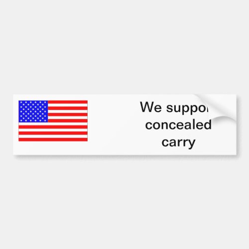 Concealed carry support bumper sticker