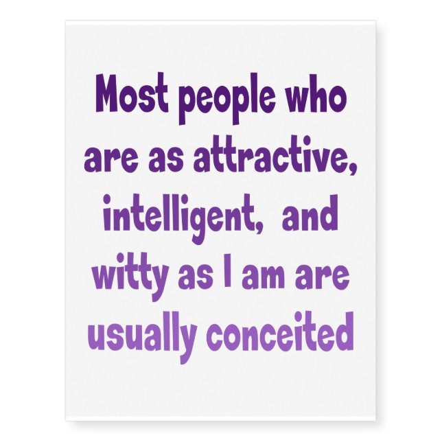 conceited1 temporary tattoos (Front)