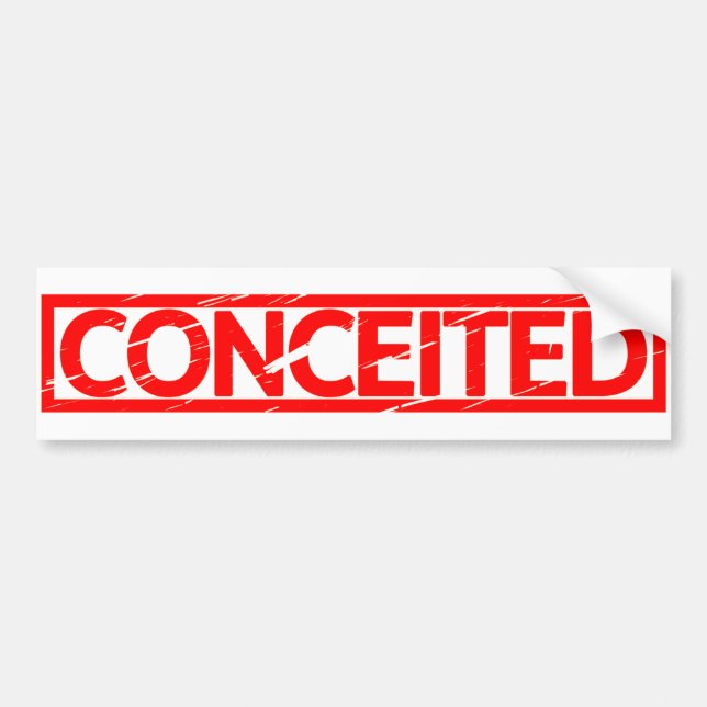 Conceited Stamp Bumper Sticker (Front)