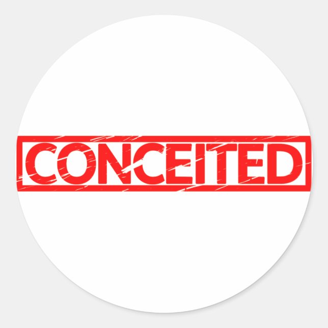 Conceited Stamp Classic Round Sticker (Front)
