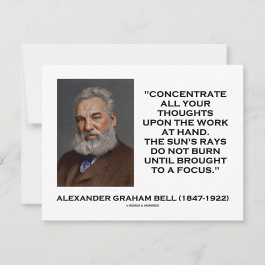 Concentrate All Your Thoughts Upon Work At Hand (Front)