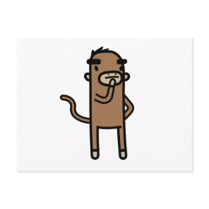 Concentrating Monkey Postcard