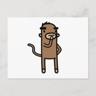 Concentrating Monkey Postcard
