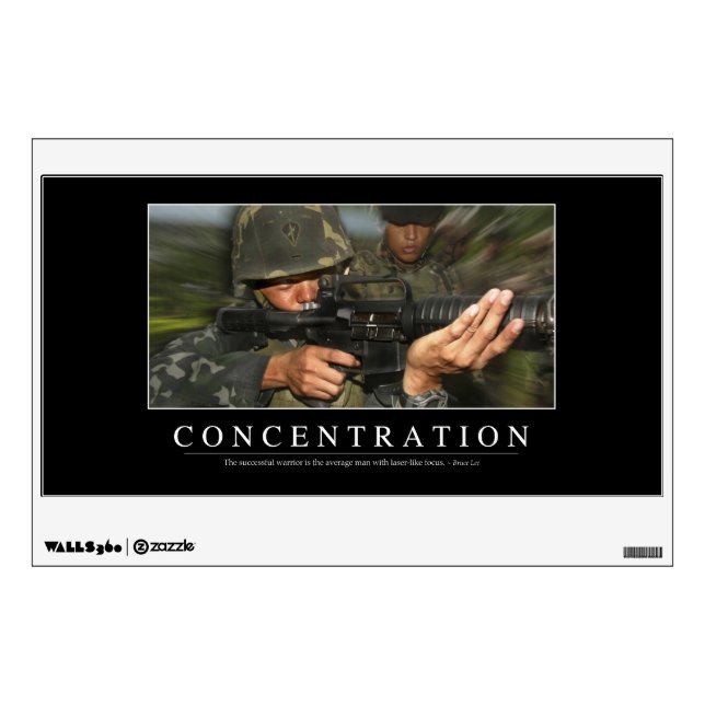 Concentration: Inspirational Quote Wall Sticker (Front)