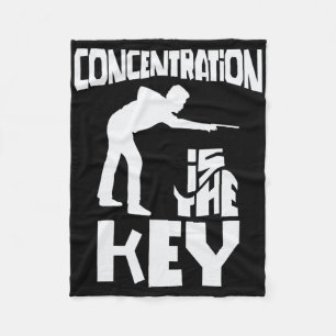 Concentration Is The Key Funny Pool Billiards Focu Fleece Blanket