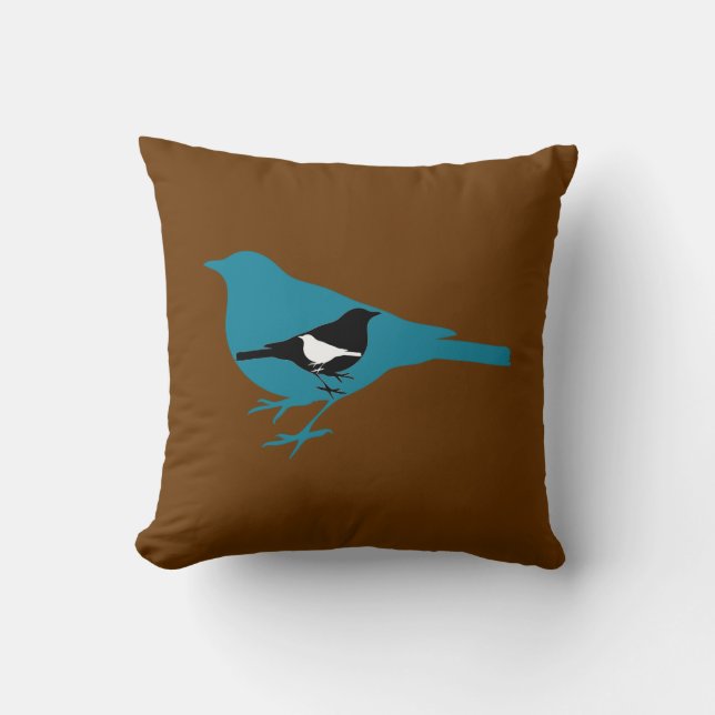 Concentric Birds Throw Pillow (Front)