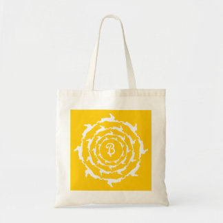 Concentric Bunnies with monogram Tote Bag