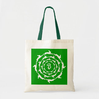 Concentric Bunnies with monogram Tote Bag
