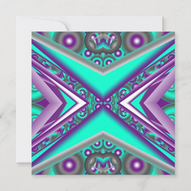 Concentric Circled To The Point Abstract Note Card (Front)