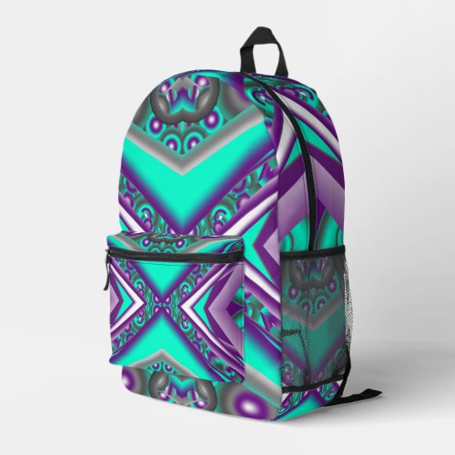 Concentric Circled To The Point Abstract    Printed Backpack