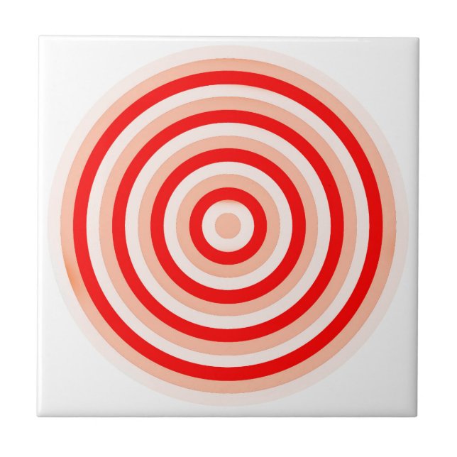 Concentric Circles Ceramic Tile (Front)