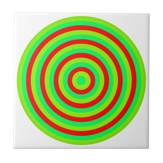 Concentric Circles Ceramic Tile (Front)