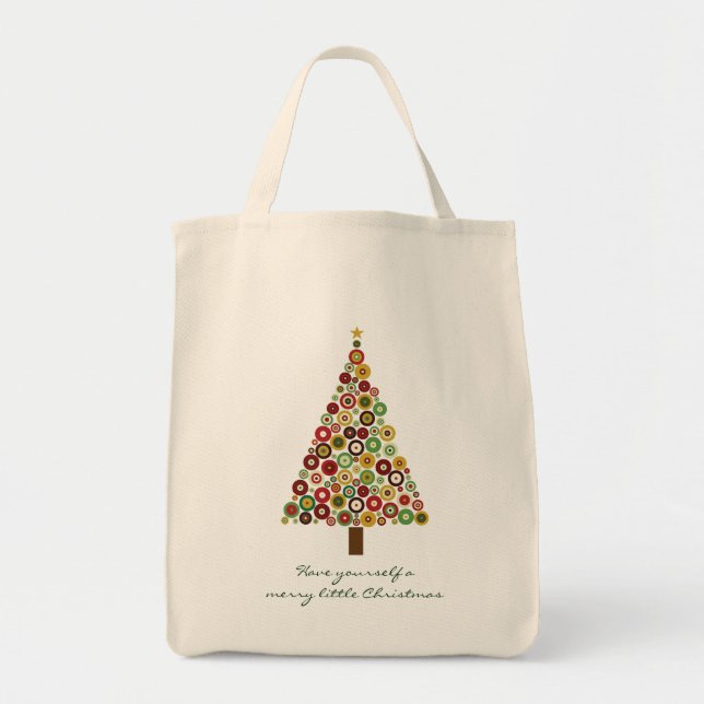Concentric Circles Christmas Tree Tote (Front)
