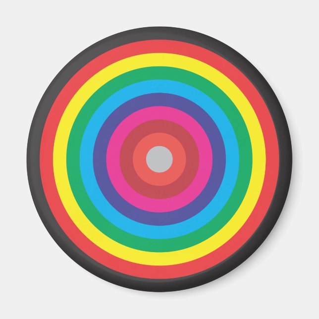 concentric circles colored target magnet (Front)
