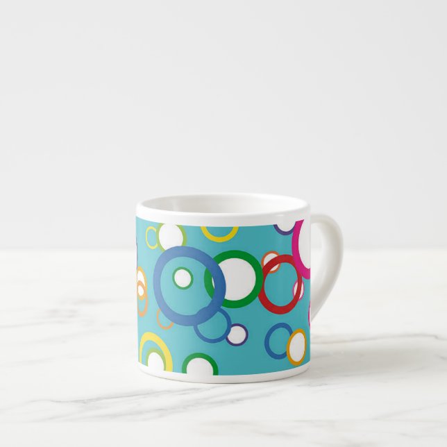 Concentric Circles Espresso Mug (Front Right)