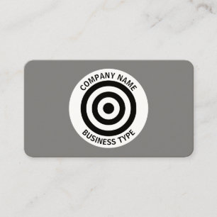 Concentric Circles - Gray #7F7F7F Business Card