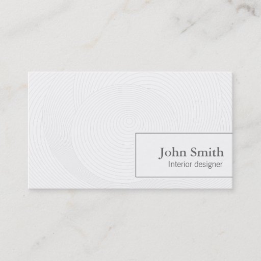 Customizable Concentric Circles Interiors Business Card