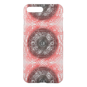 Concentric Circles Modern Tribal African red ombre iPhone 8 Plus/7 Plus Case