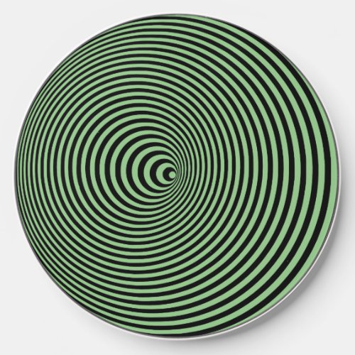 Concentric Circles Optical Illusion Design Wireless Charger