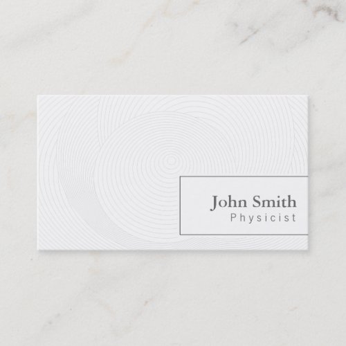 Concentric Circles Physicist Business Card