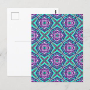 Concentric Circles Pulled To The Point Abstract Postcard