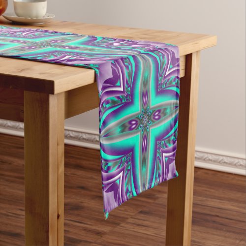 Concentric Circles Pulled To The Point Abstract Short Table Runner