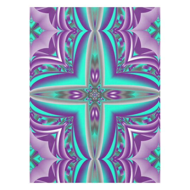 Concentric Circles Pulled To The Point Abstract Tablecloth (Front)