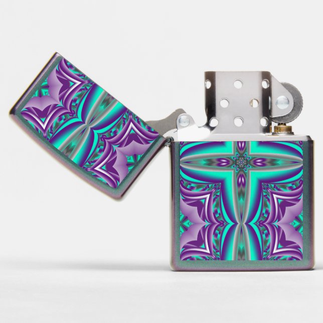 Concentric Circles Pulled To The Point  Abstract  Zippo Lighter (Open)