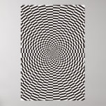 Concentric Circles Shifted 9 Degrees Poster<br><div class="desc">Black and White Op Art from the Sixties recreated digitally.</div>