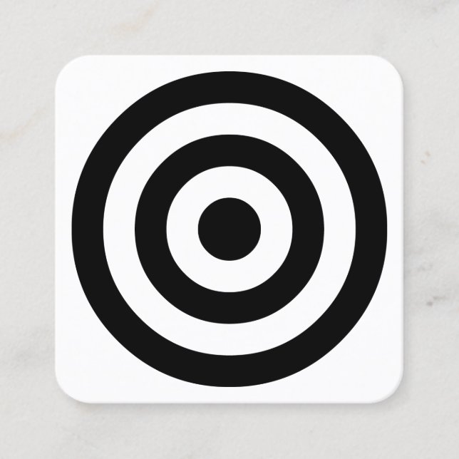 Concentric Circles Square Business Card (Front)